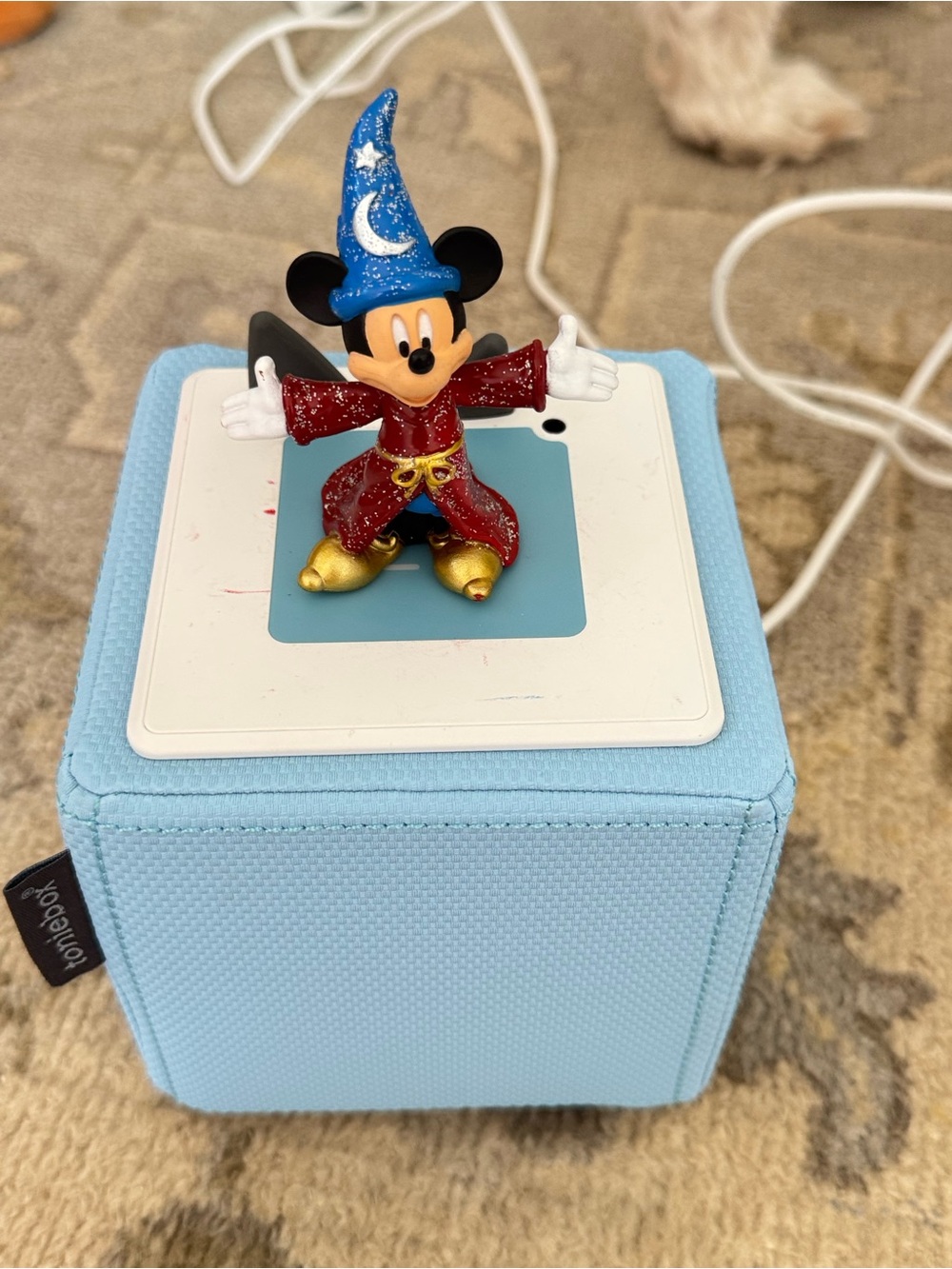 toniebox Light Blue Portable Audio Player with Sorcerer Mickey Tonie